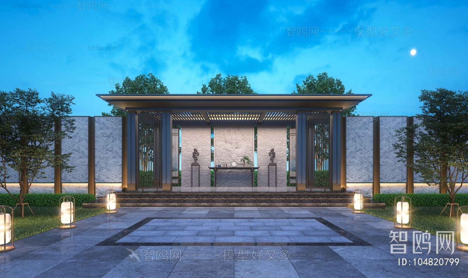 New Chinese Style Courtyard/landscape