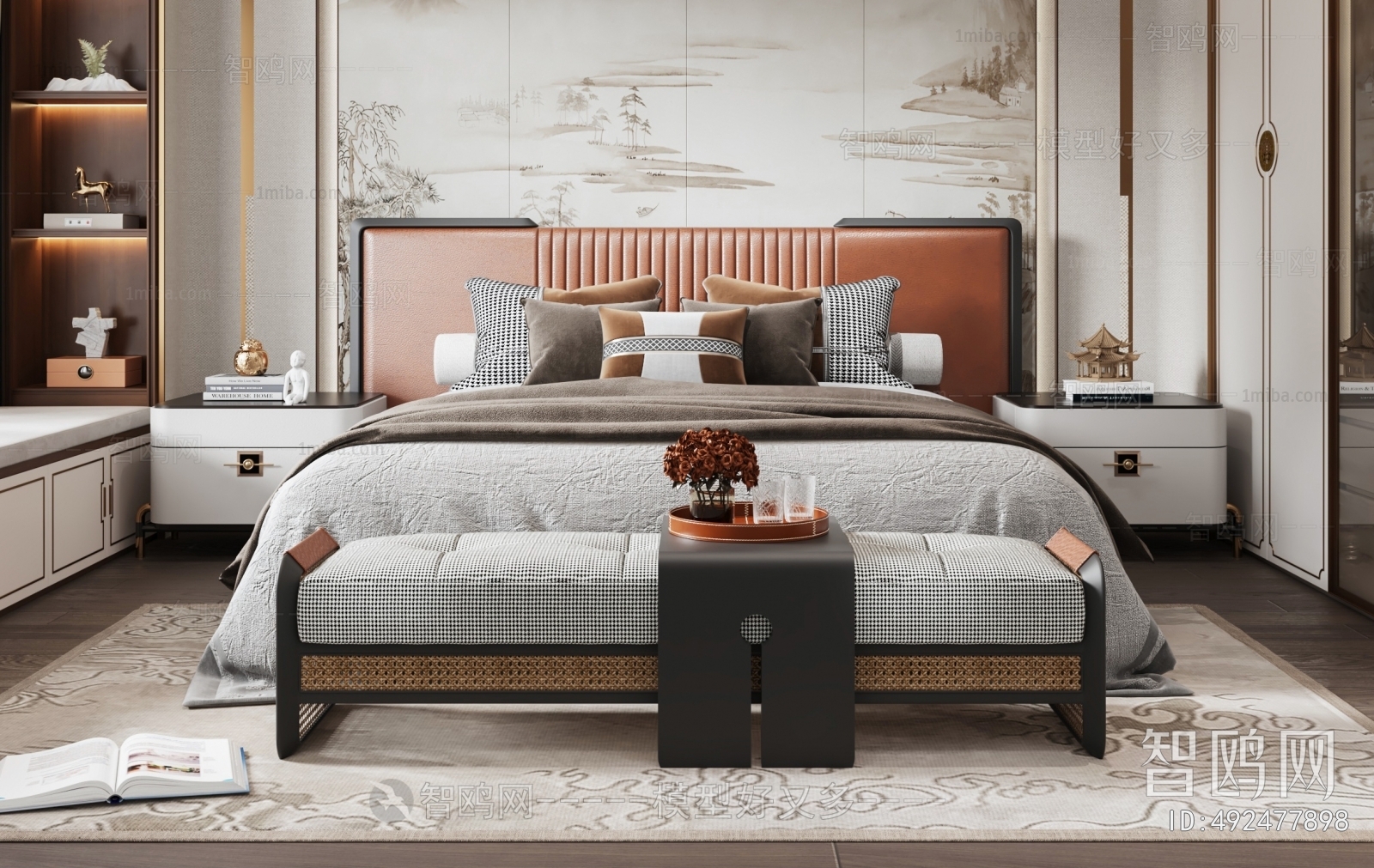 New Chinese Style Double Bed