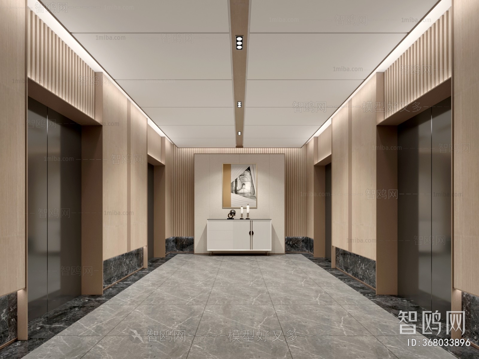 Modern Office Elevator Hall