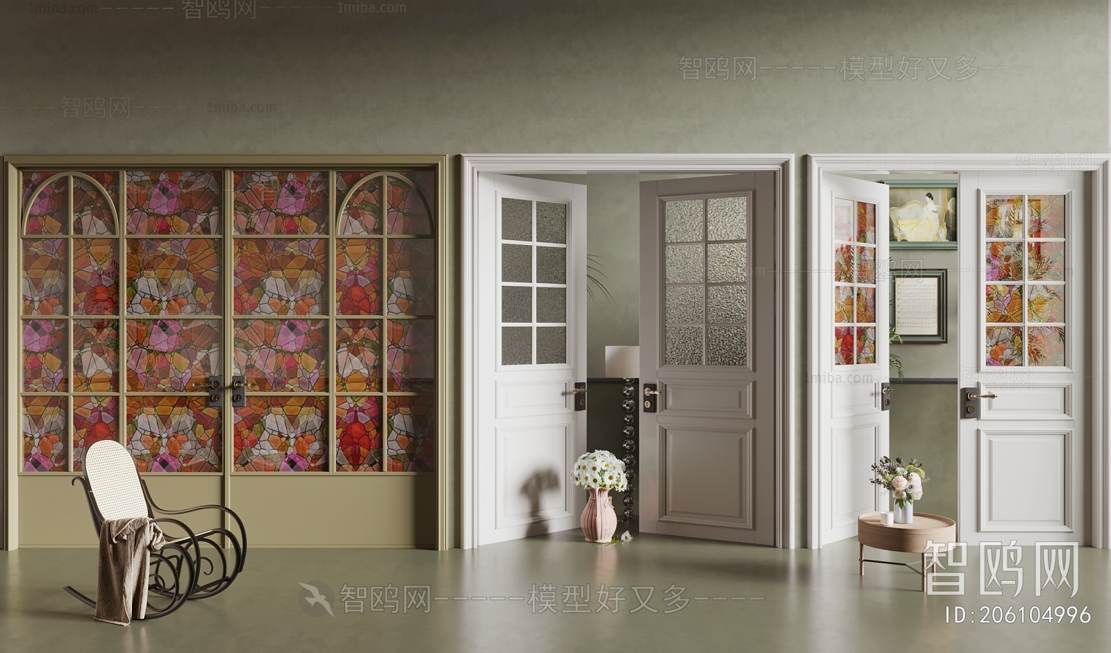 Simple European Style Door