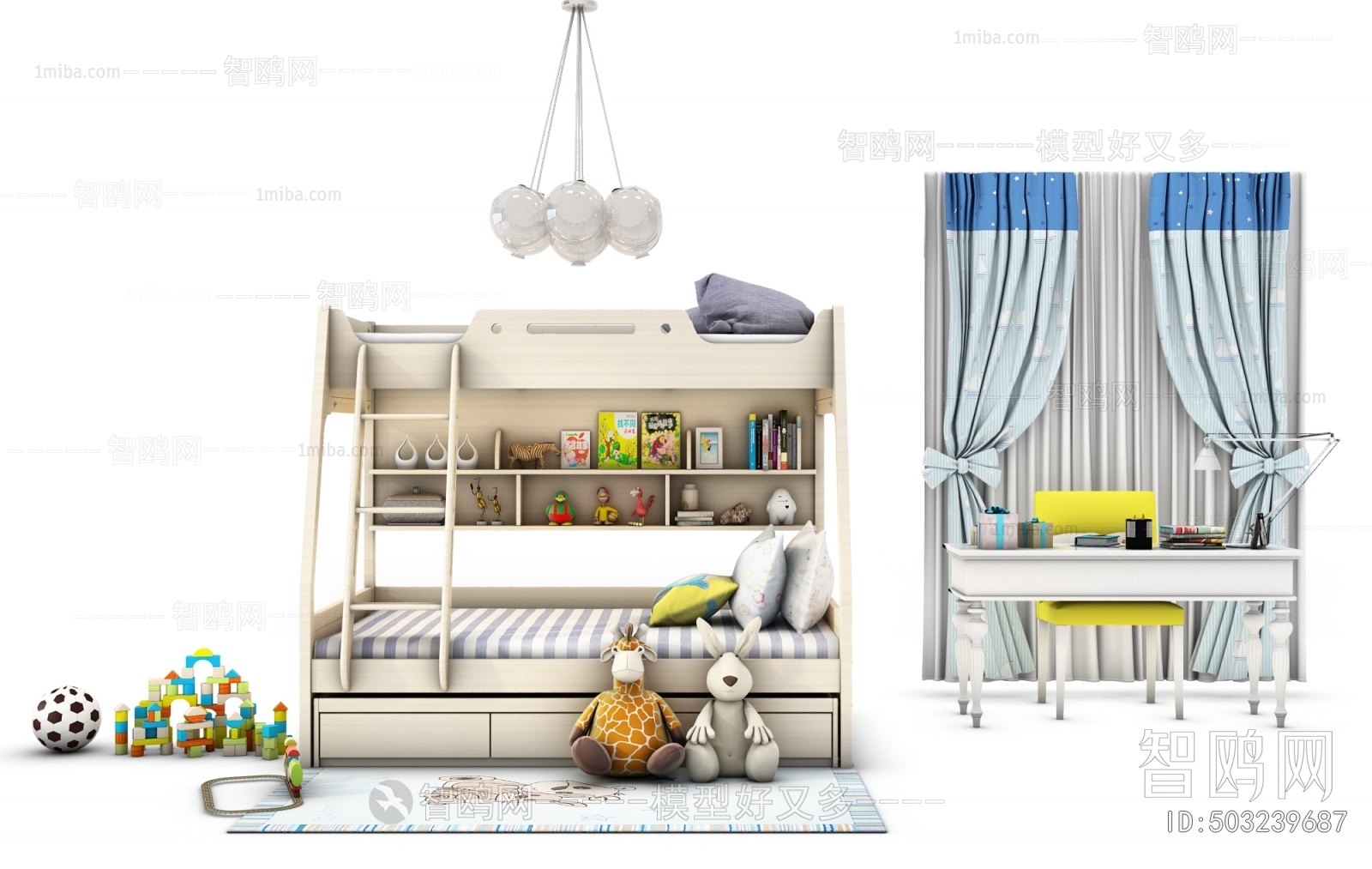 Simple European Style Bunk Bed