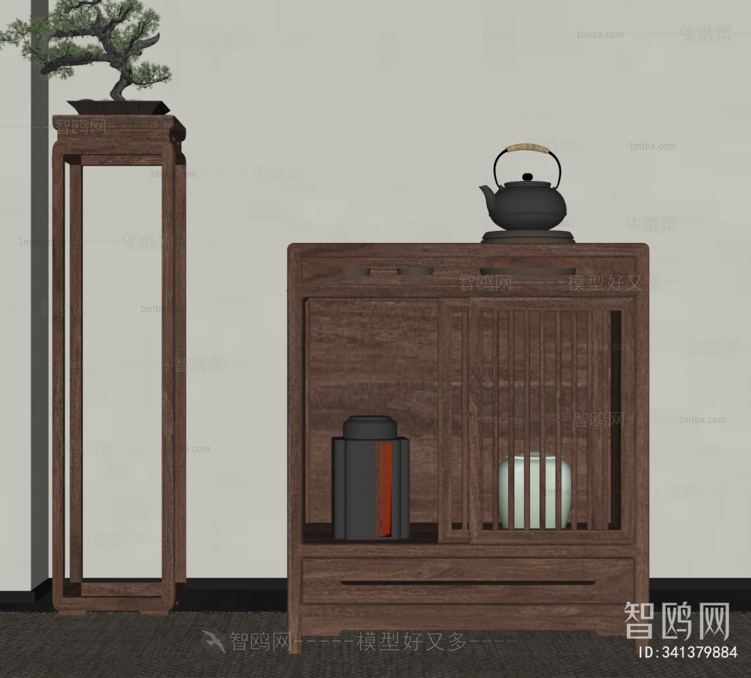 新中式餐边柜 茶水柜