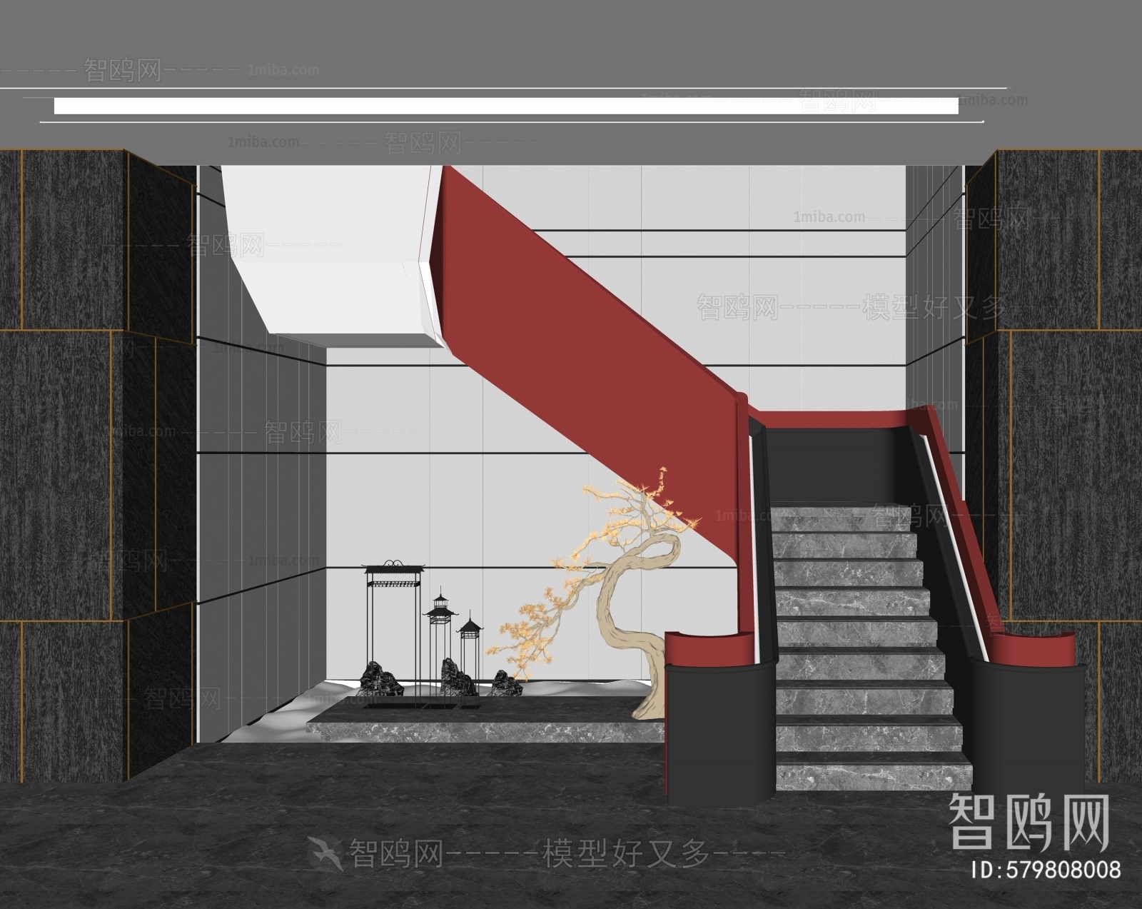 New Chinese Style Stairwell