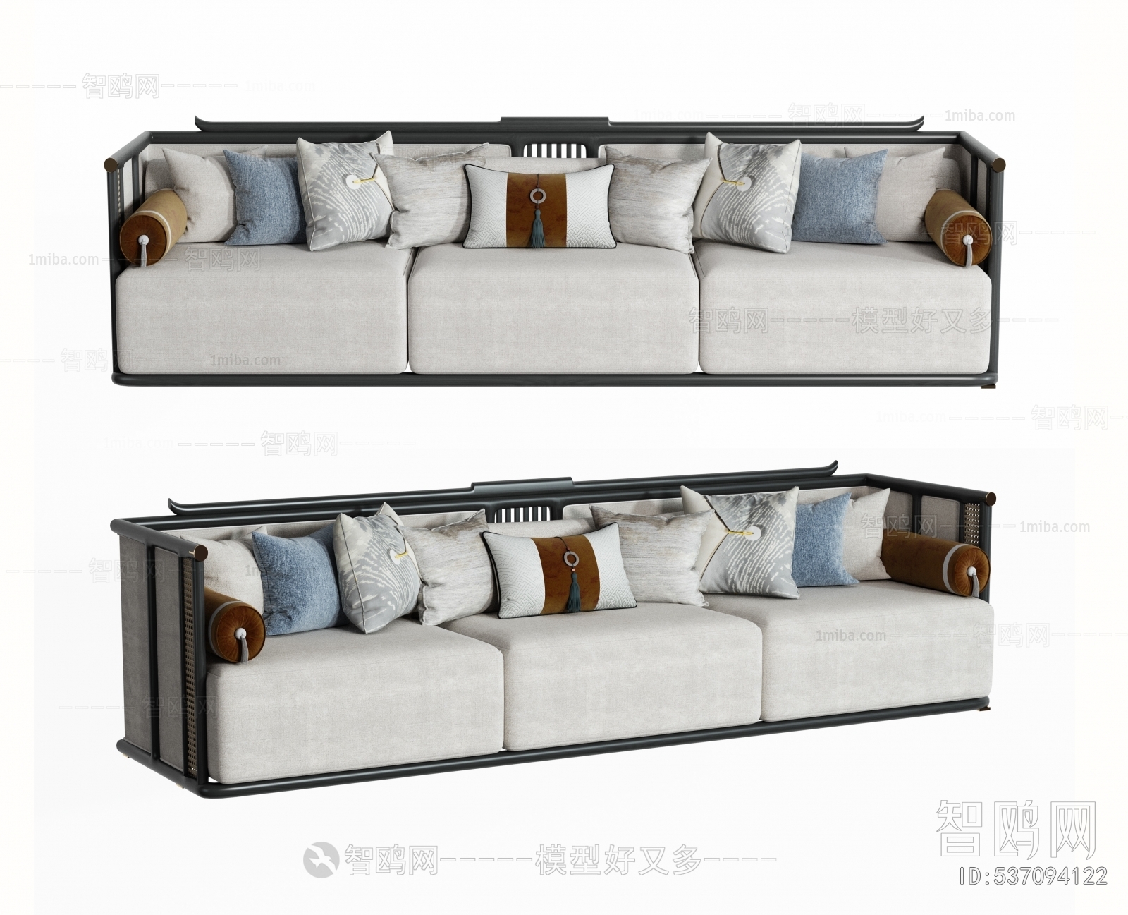 New Chinese Style Multi Person Sofa