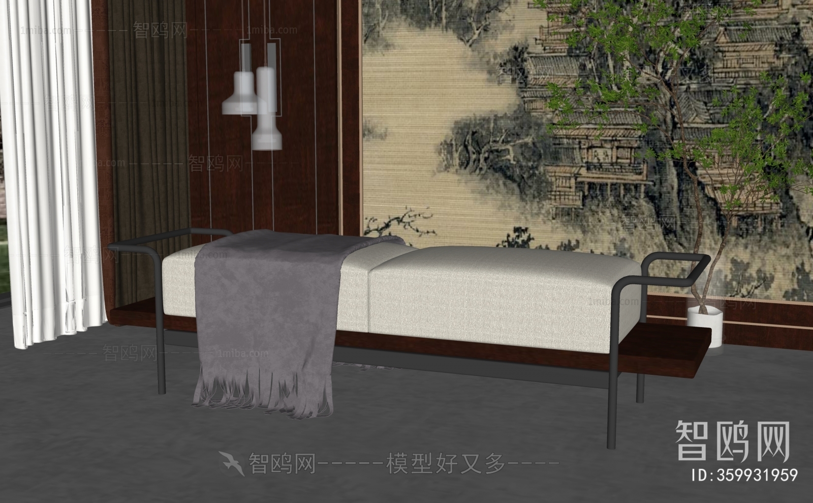 New Chinese Style Bench