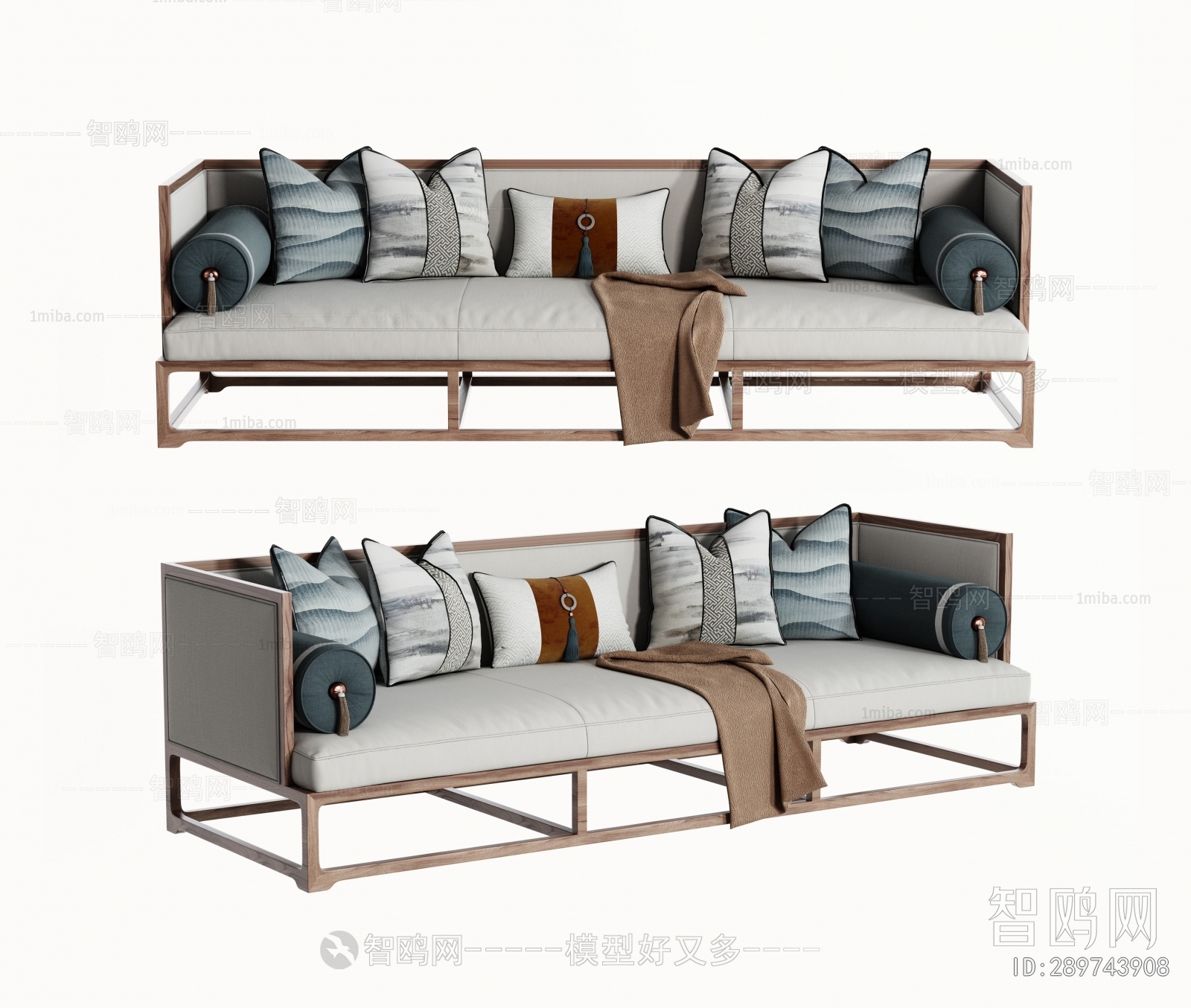 New Chinese Style Multi Person Sofa