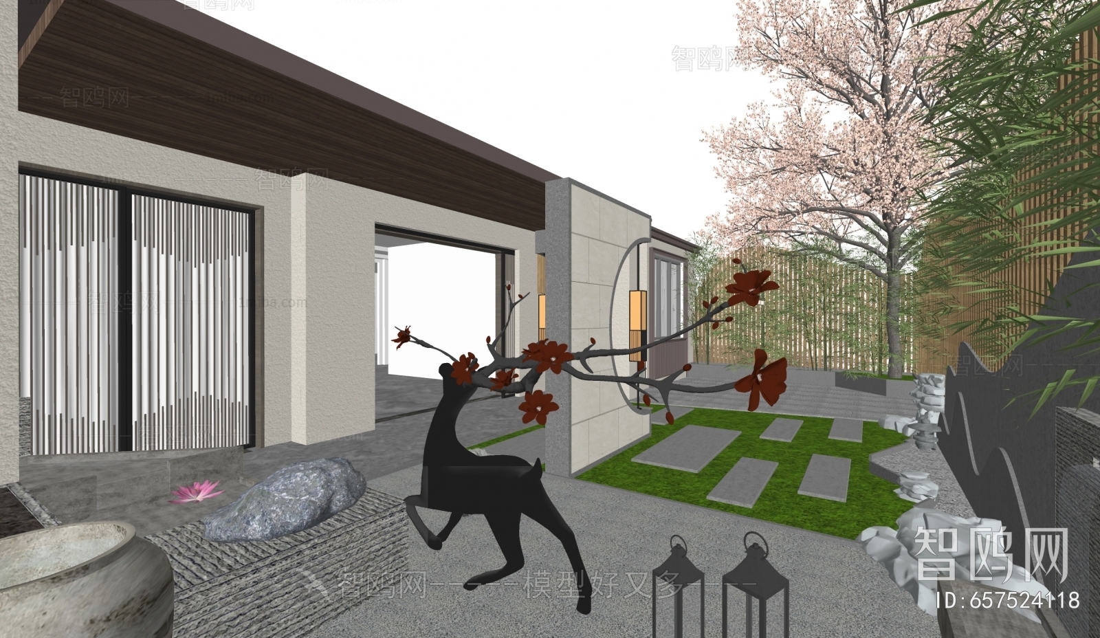 New Chinese Style Courtyard/landscape