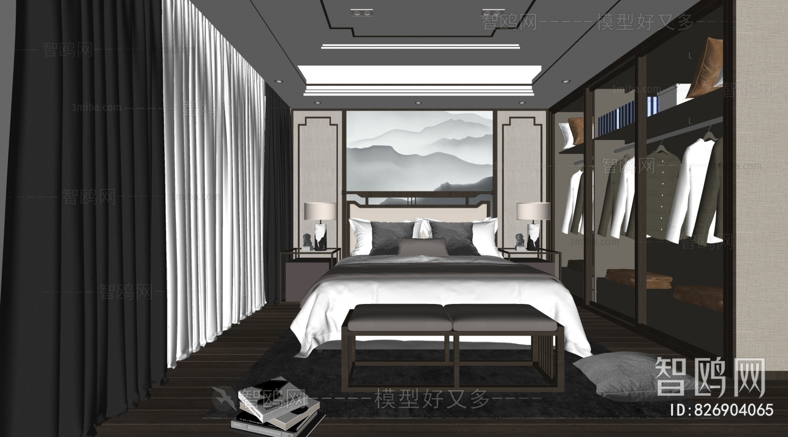 New Chinese Style Bedroom