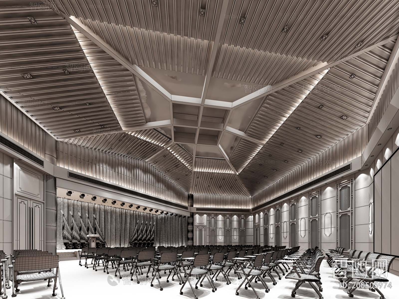 New Chinese Style Office Lecture Hall