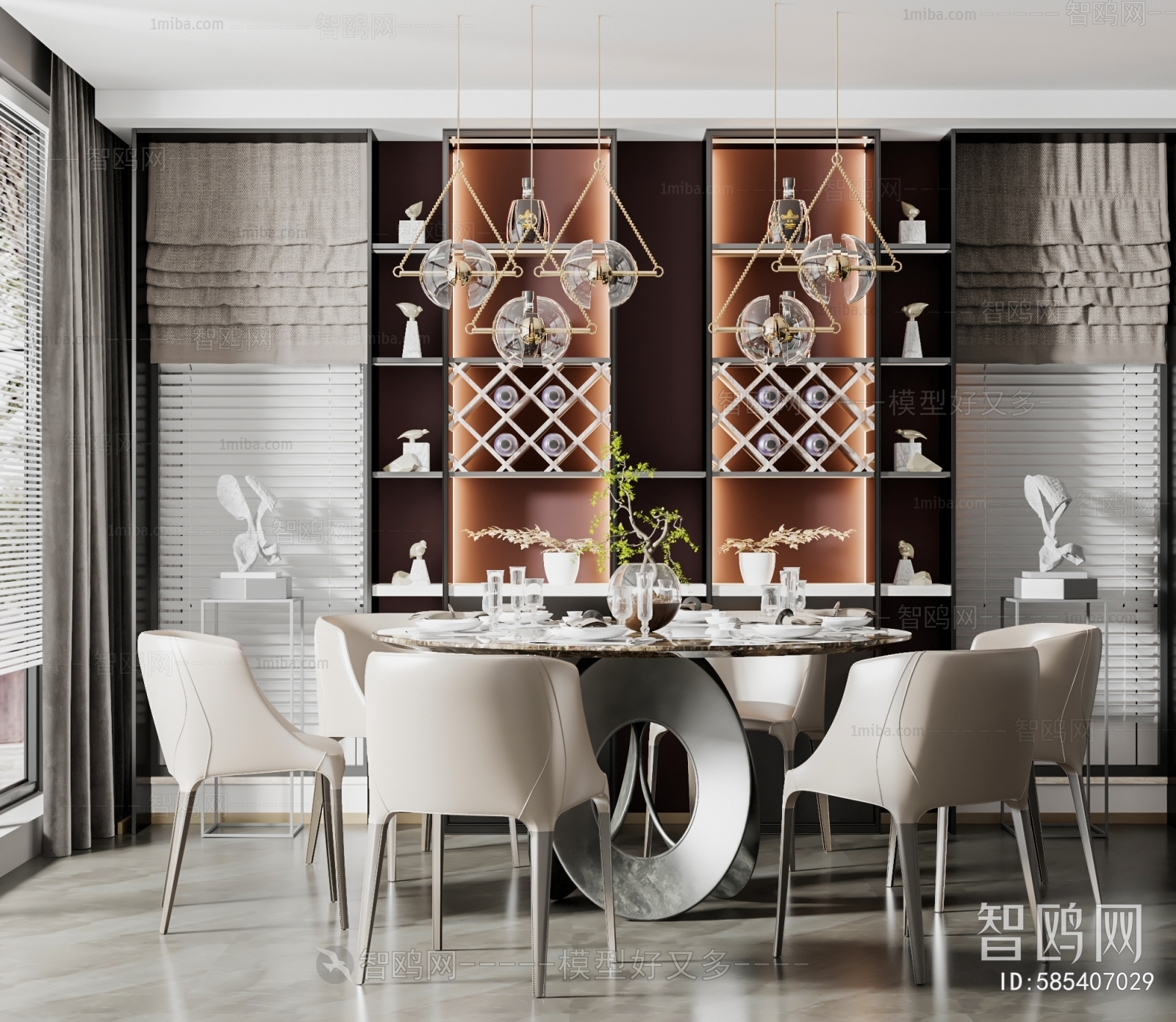 New Chinese Style Dining Room