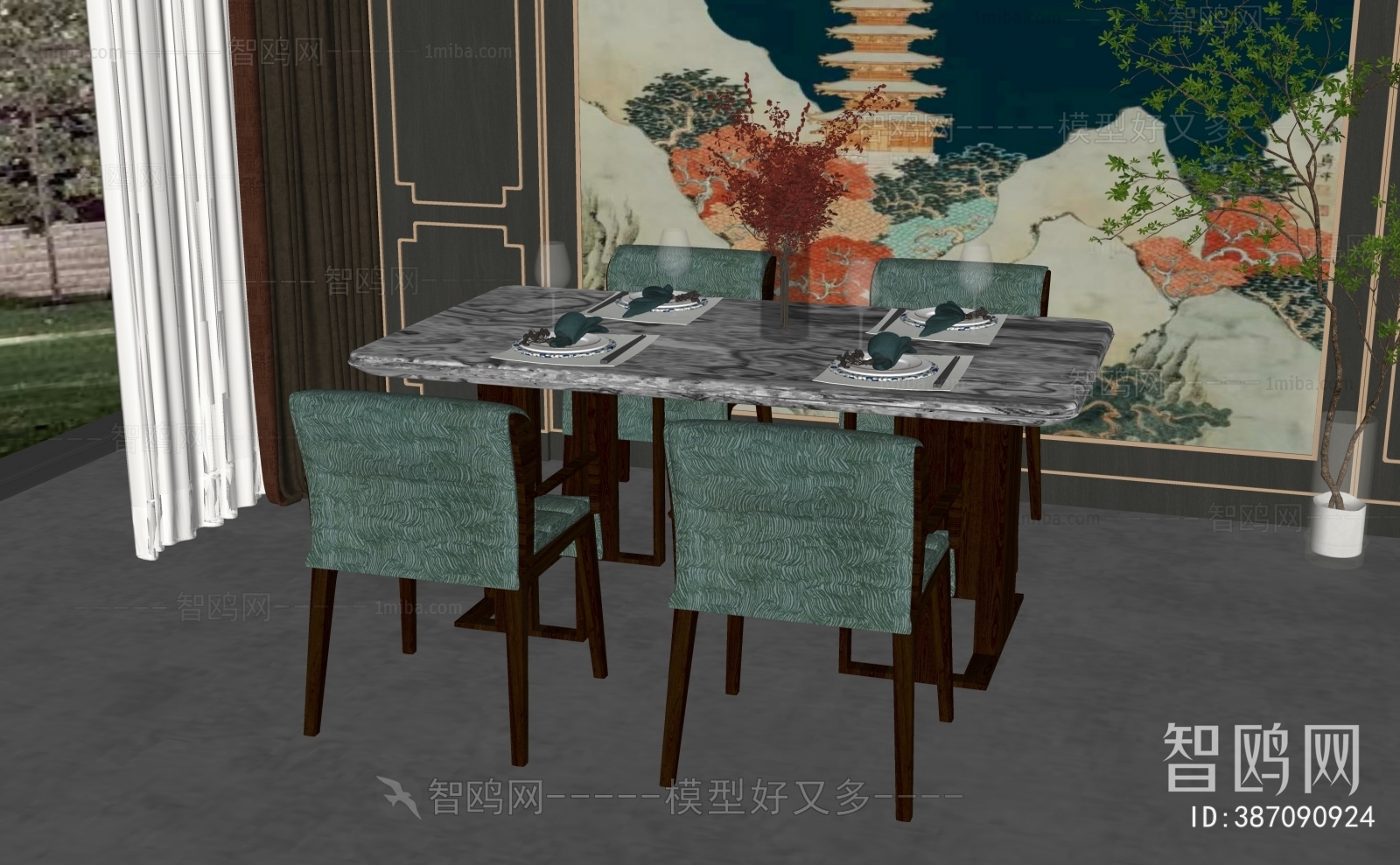 New Chinese Style Dining Table And Chairs