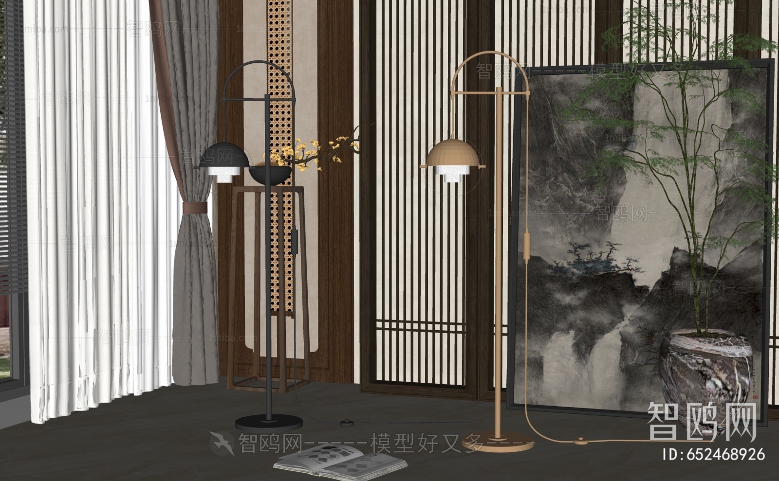 New Chinese Style Floor Lamp