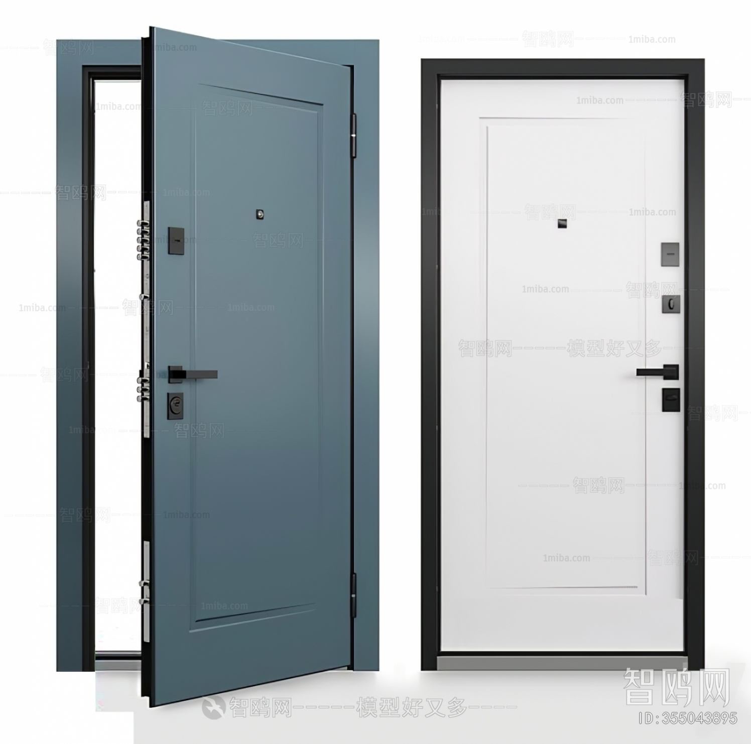Modern Industrial Style Single Door