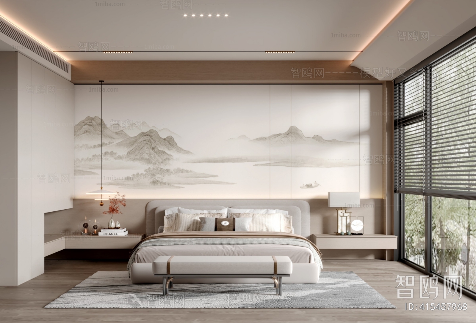 New Chinese Style Bedroom