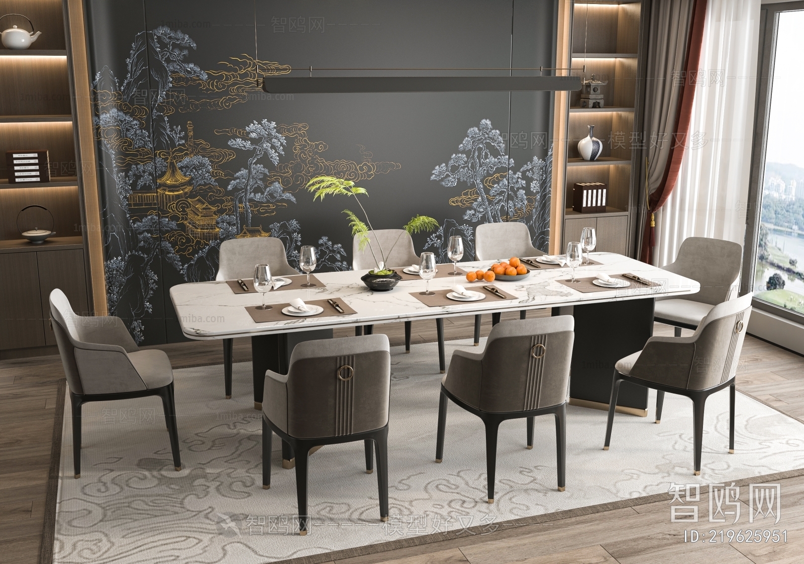 New Chinese Style Dining Table And Chairs