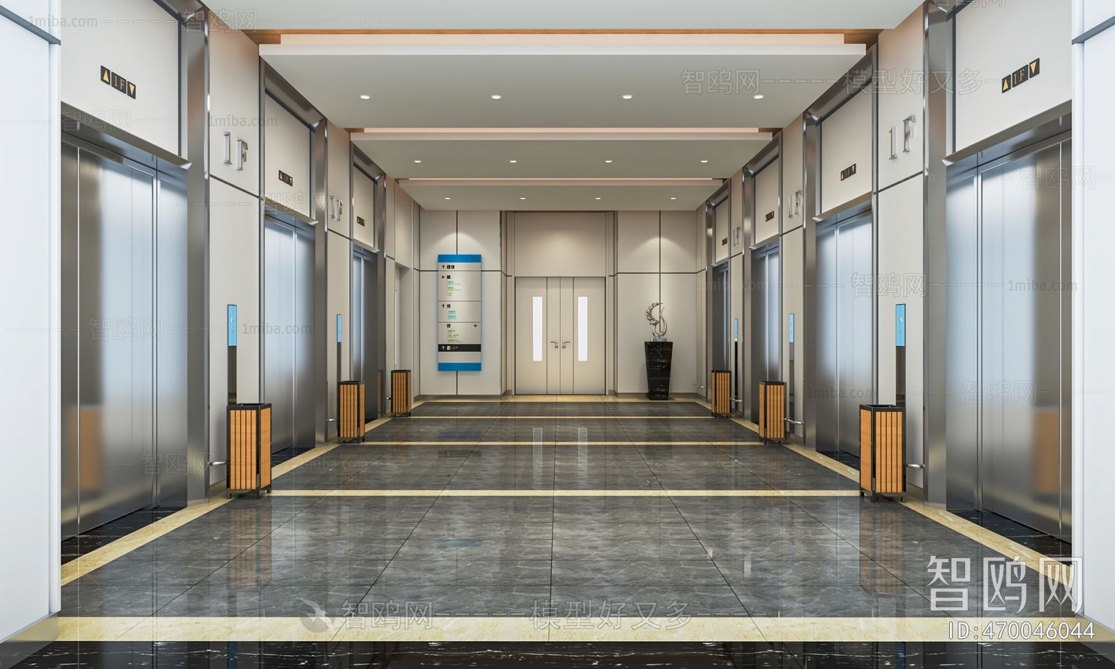 Modern Office Elevator Hall