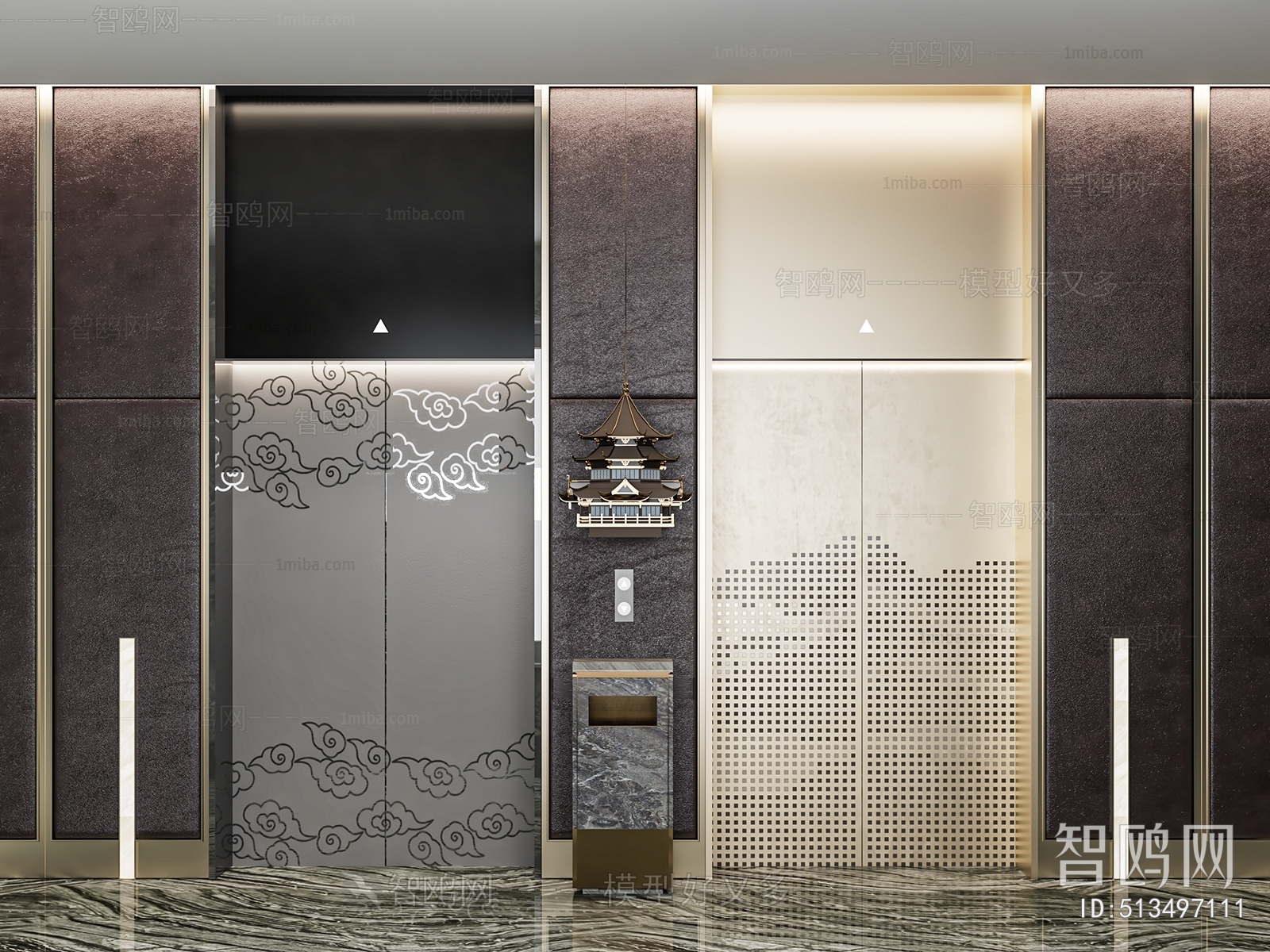 新中式酒店电梯门