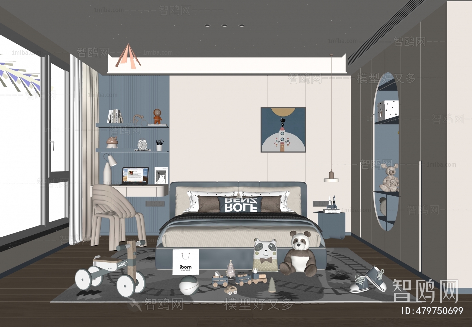 Modern Boy's Room And Son's Room