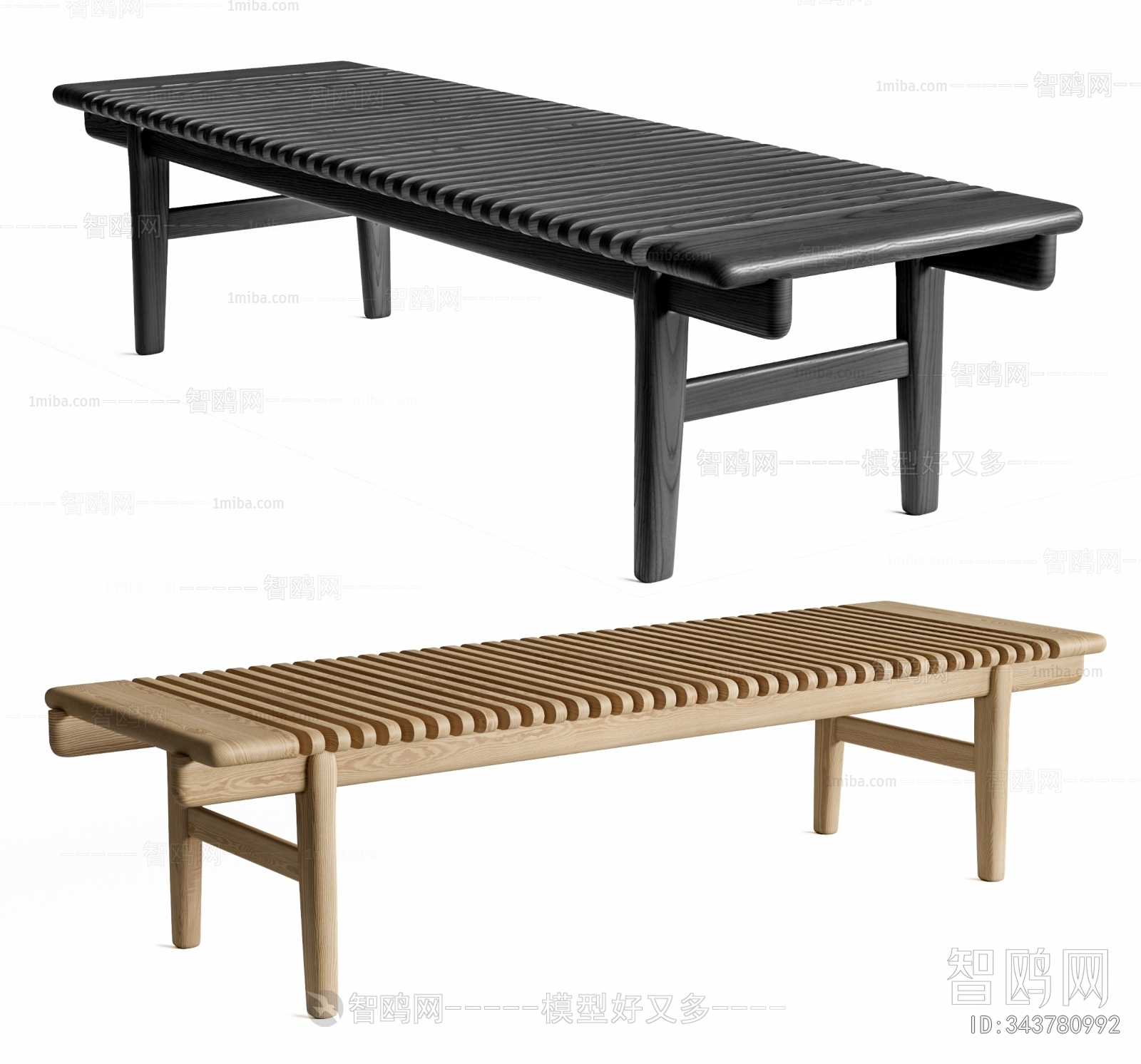 日式长凳 床尾凳