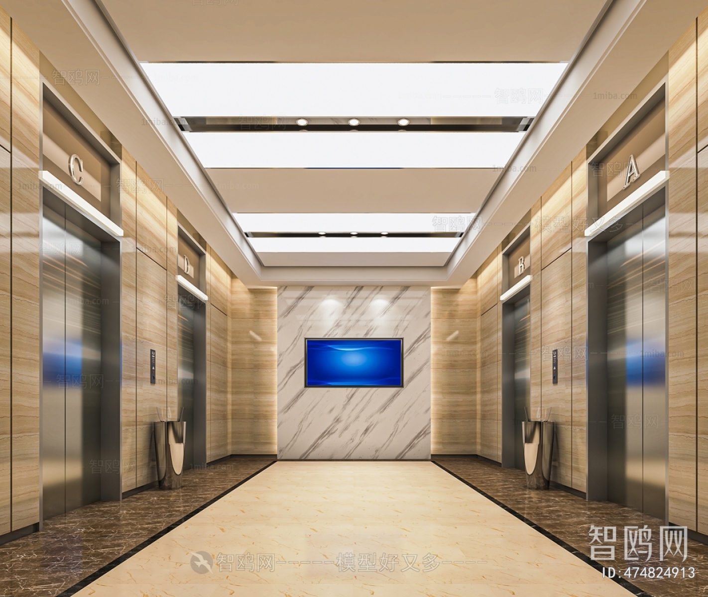 Modern Office Elevator Hall