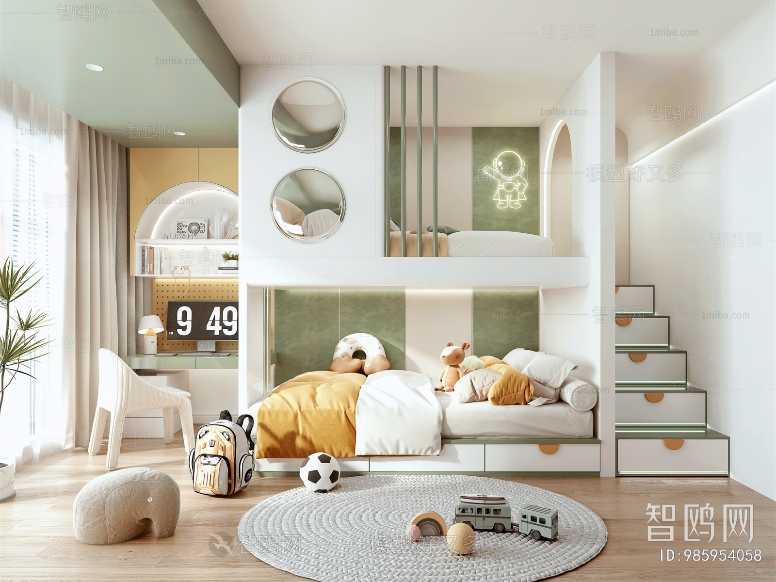 Modern Children S Room Sketchup Model Download Model ID 985954058 1miba   0897597a6dd61690daa556e2d95b014d 