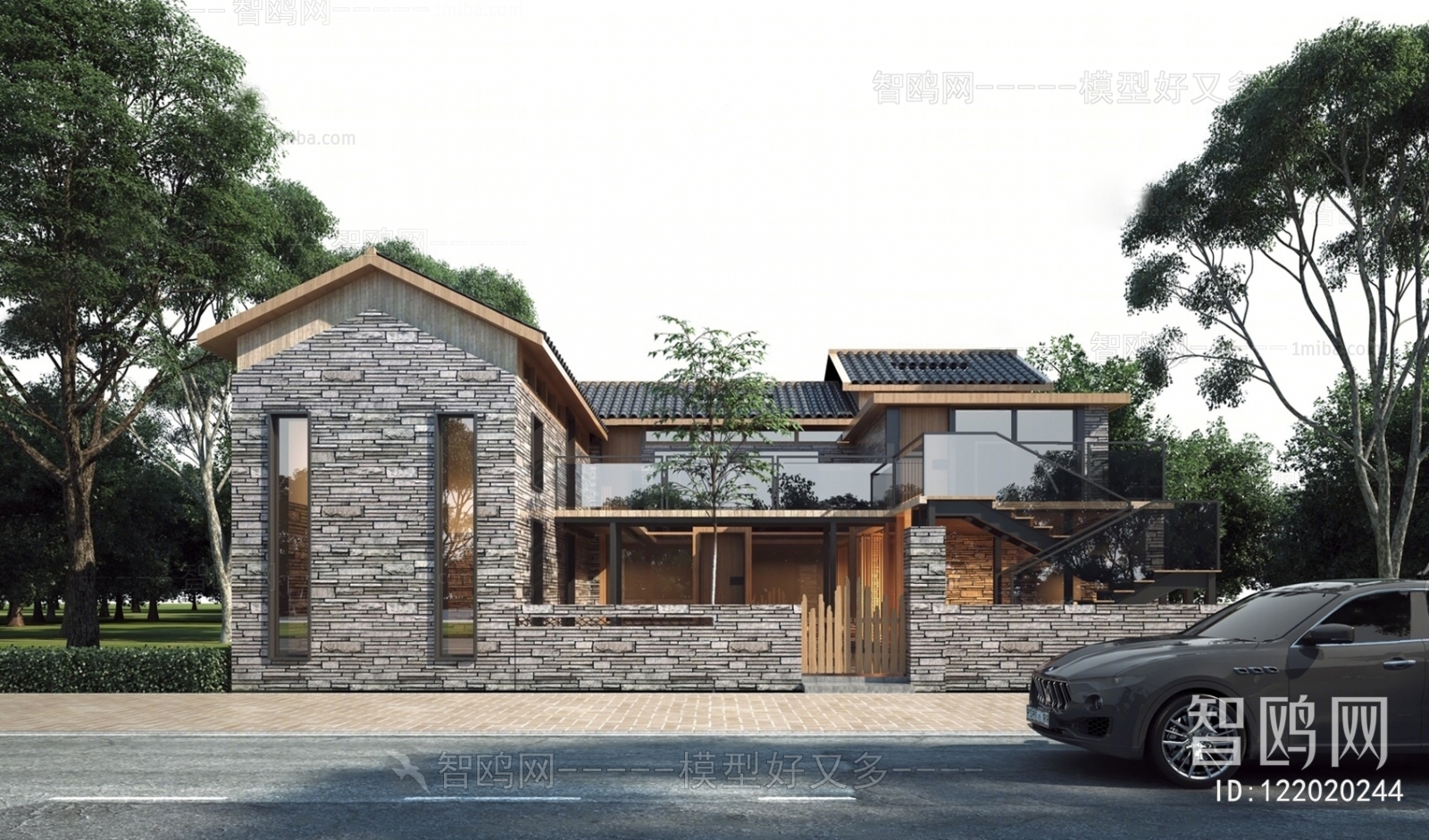 New Chinese Style Building Appearance