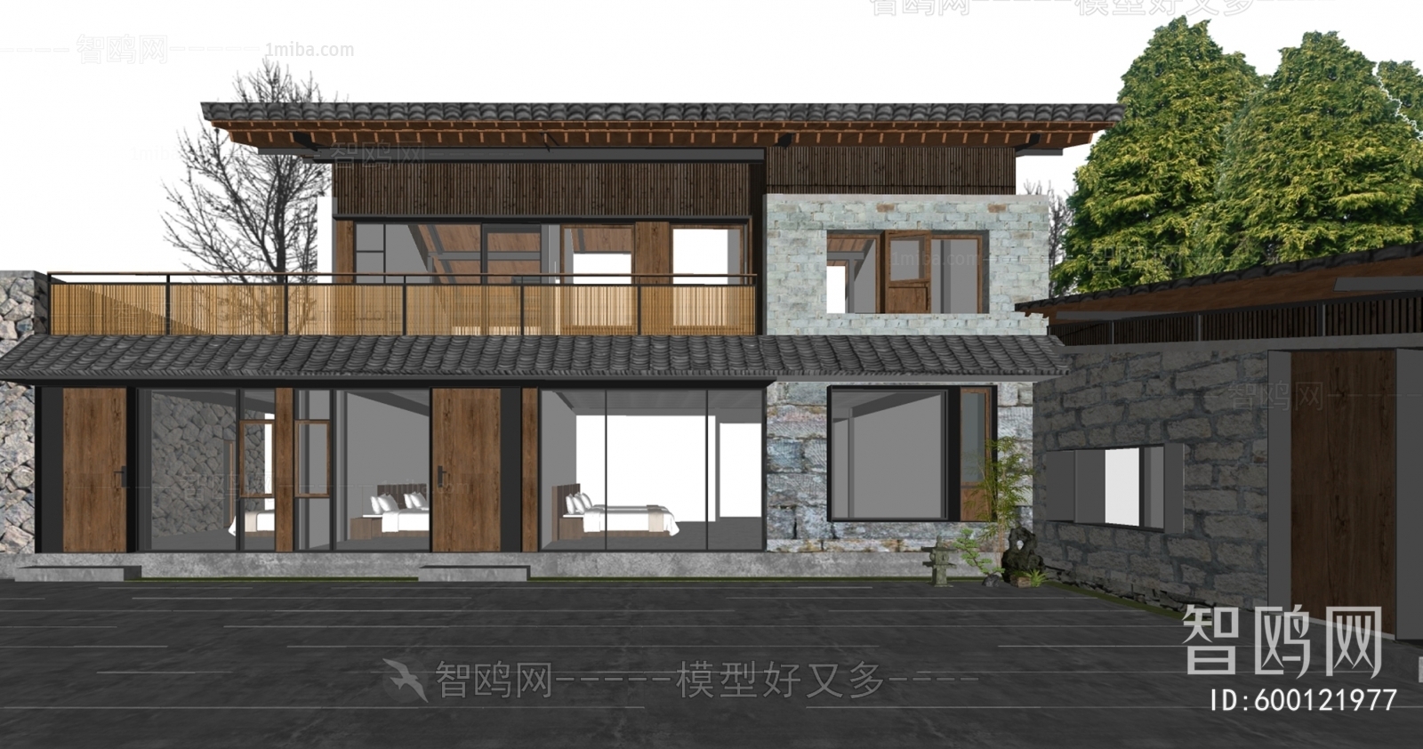 Chinese Style Wabi-sabi Style Building Appearance