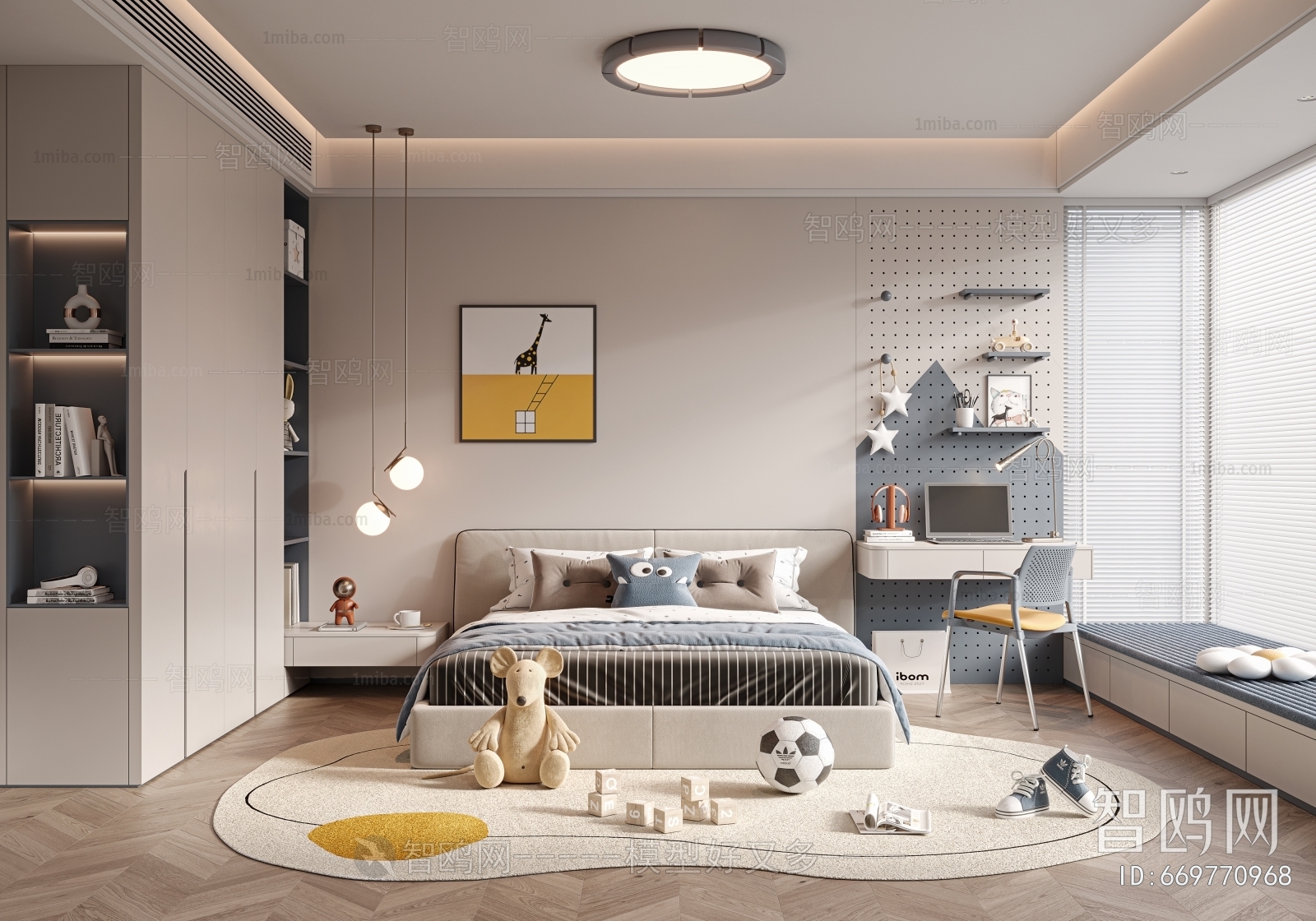 Modern Boy's Room And Son's Room