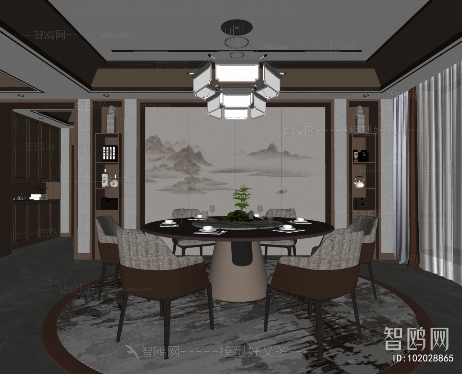 New Chinese Style Dining Room