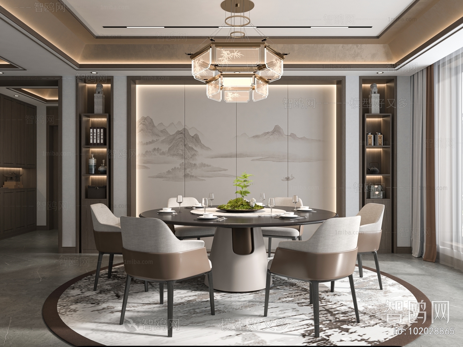 New Chinese Style Dining Room