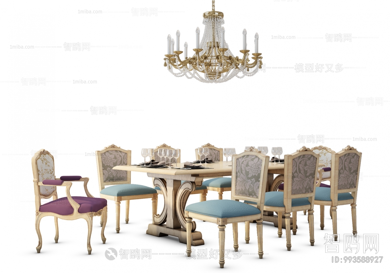 European Style Dining Table And Chairs