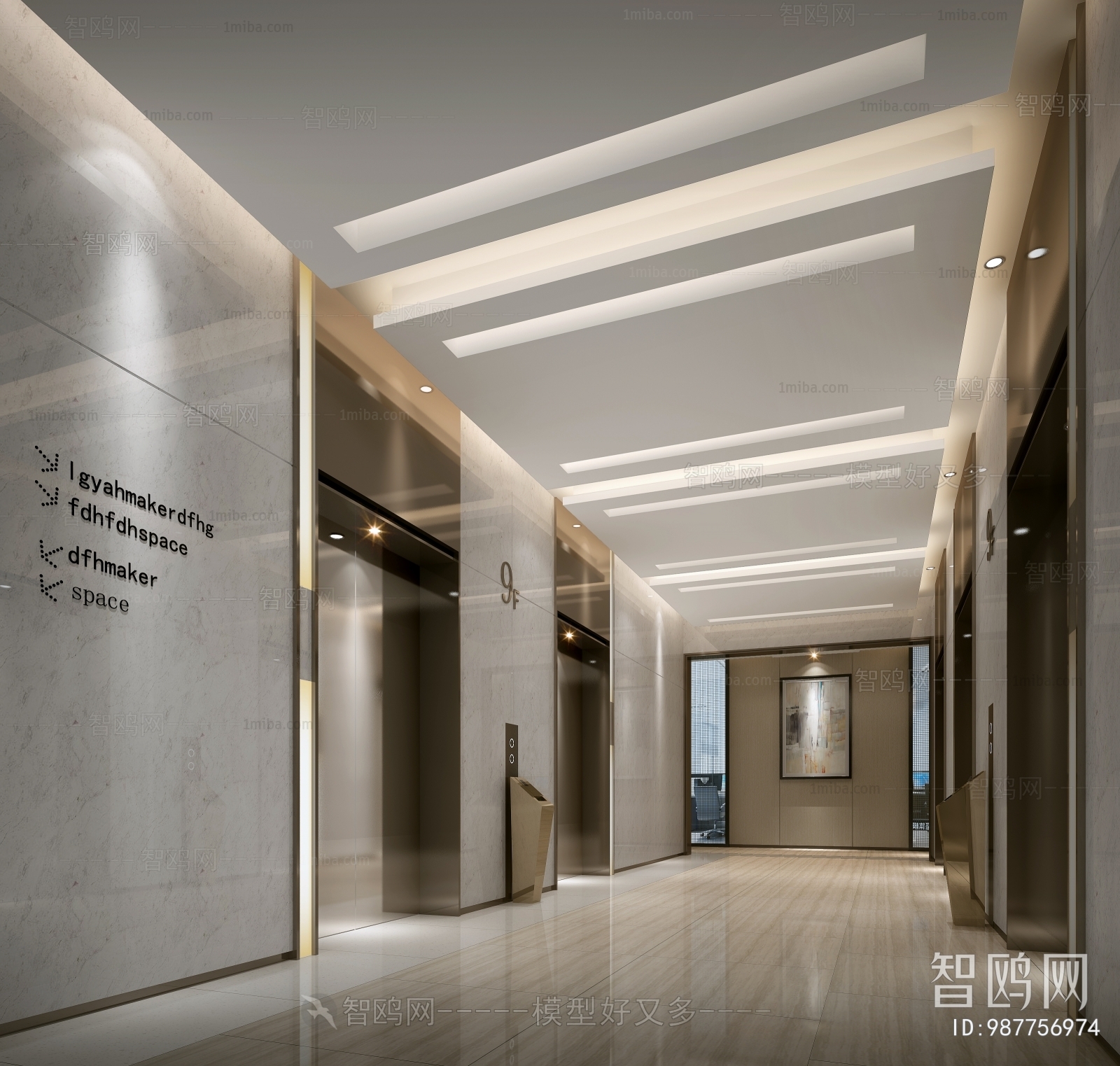 Modern Corridor/elevator Hall