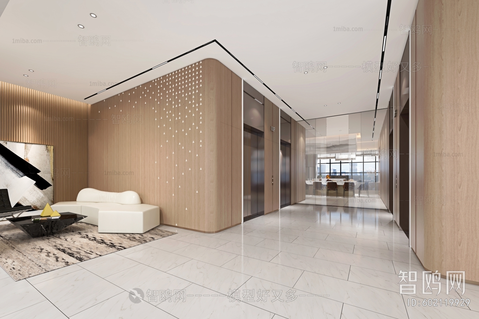 Modern Office Elevator Hall