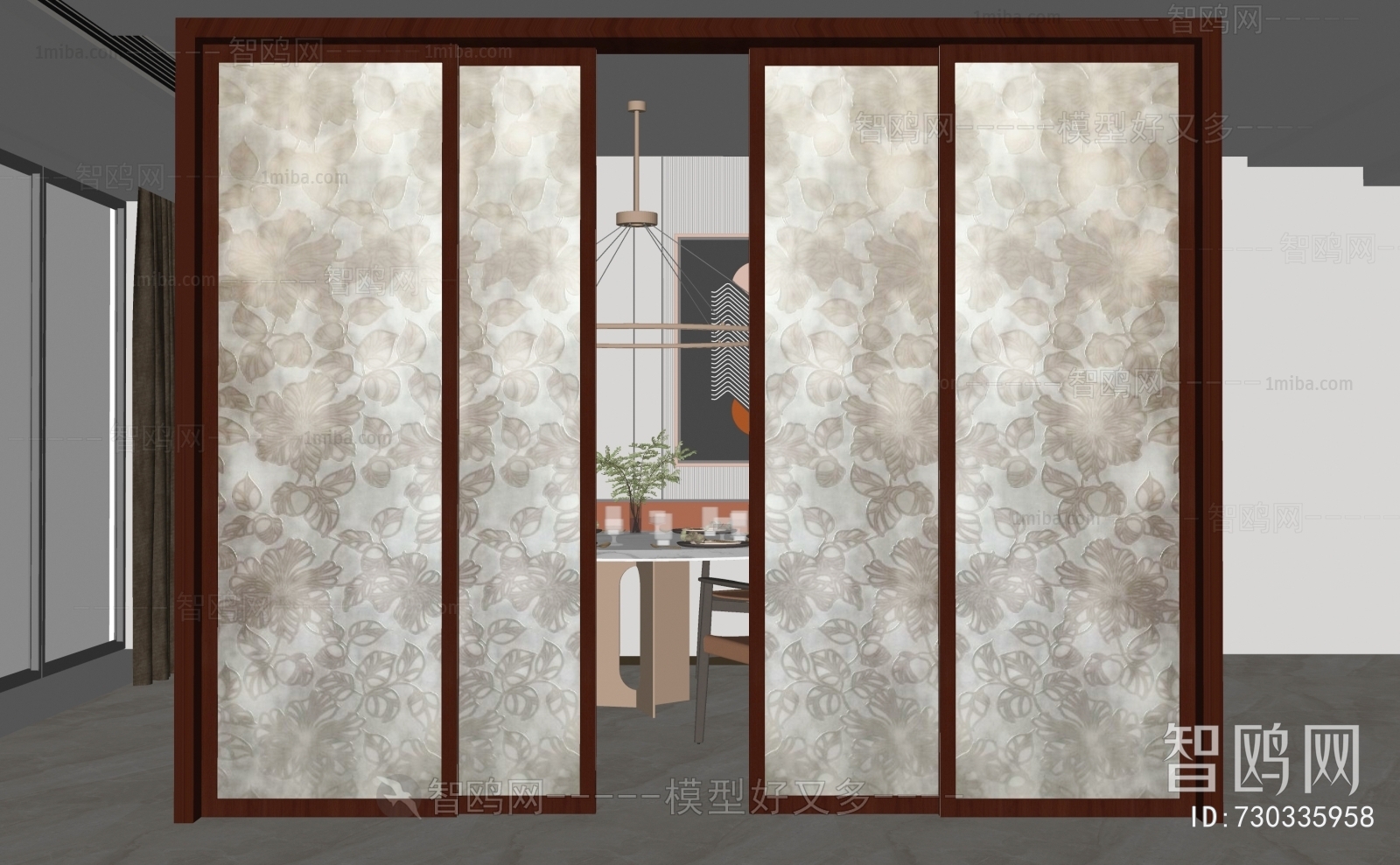 New Chinese Style Sliding Door