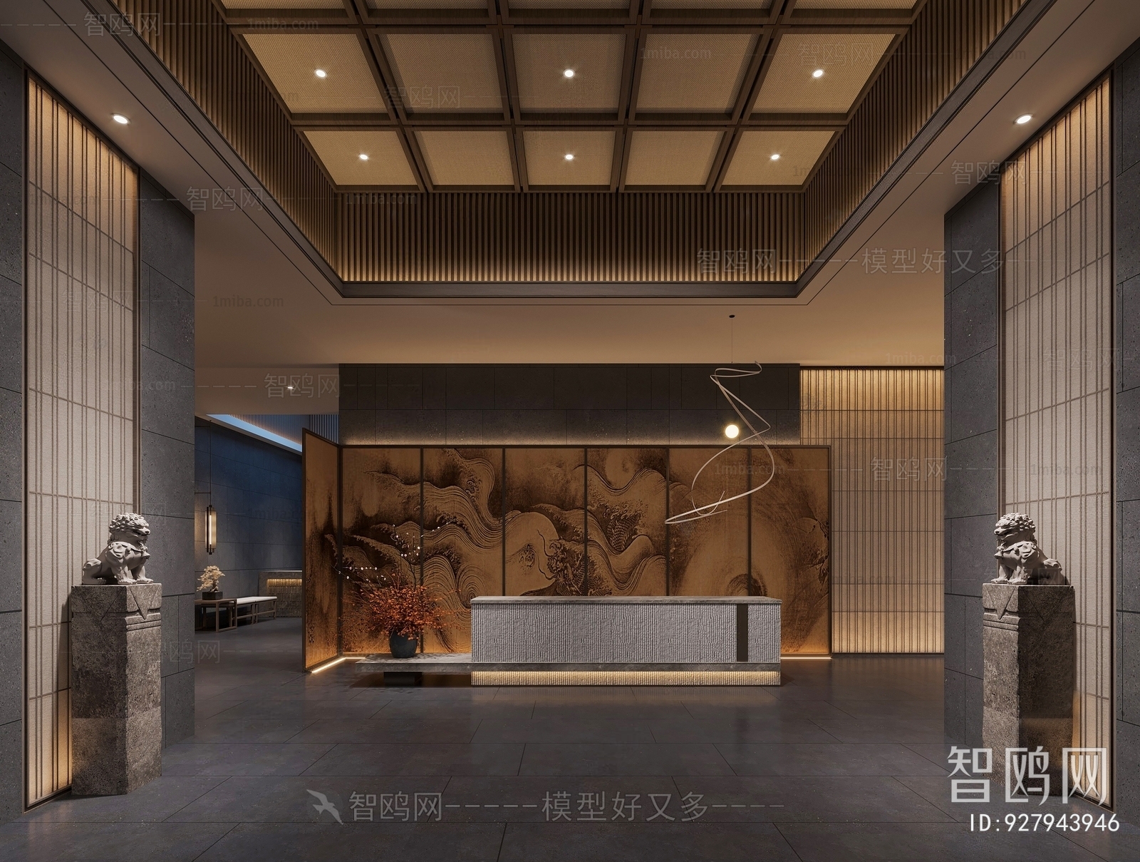 New Chinese Style Lobby Hall