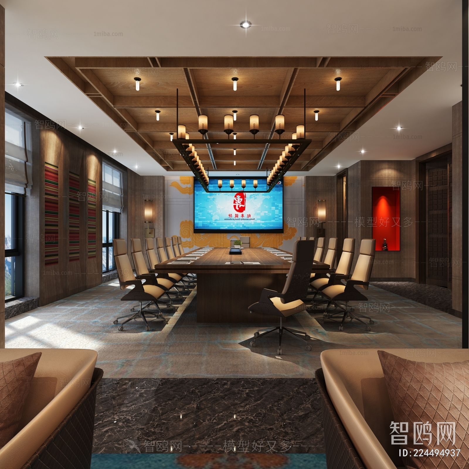 New Chinese Style Meeting Room