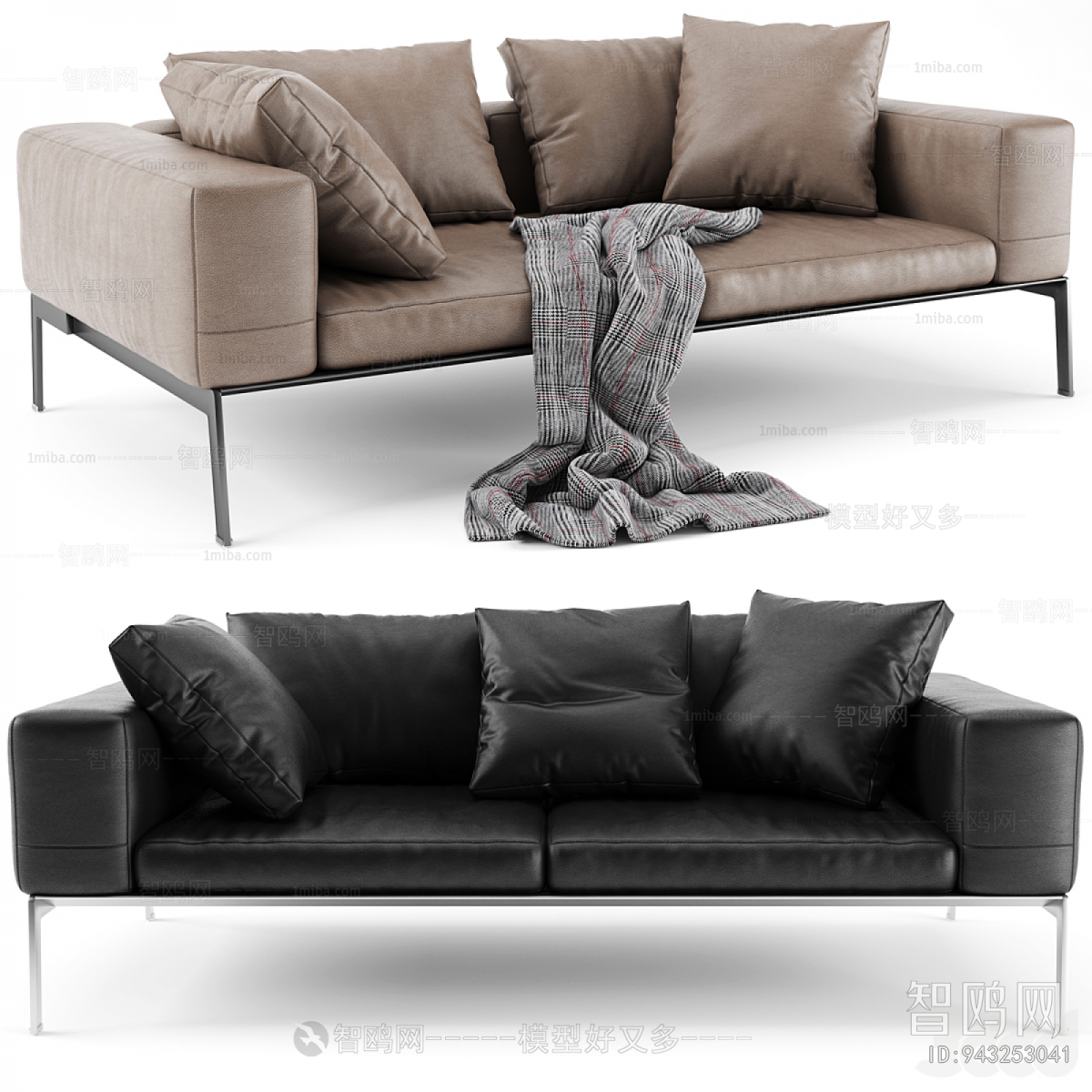 Flexform 现代双人沙发