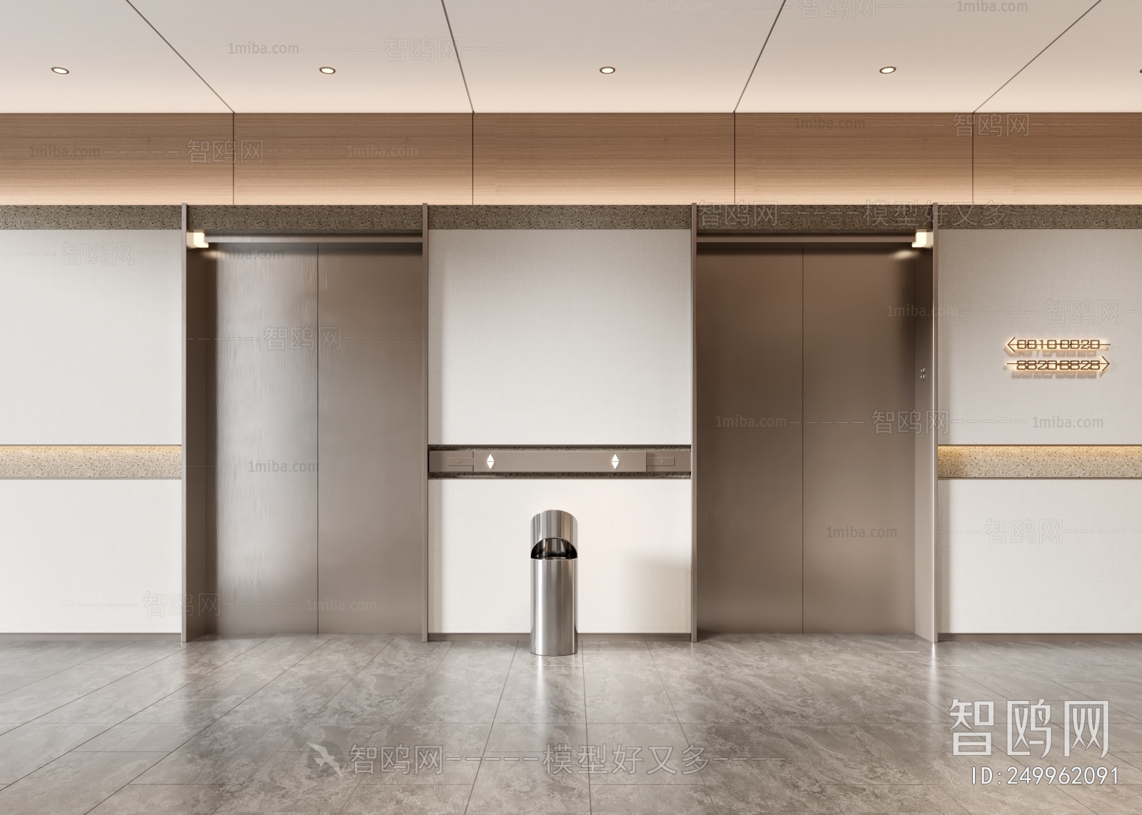 Modern Office Elevator Hall