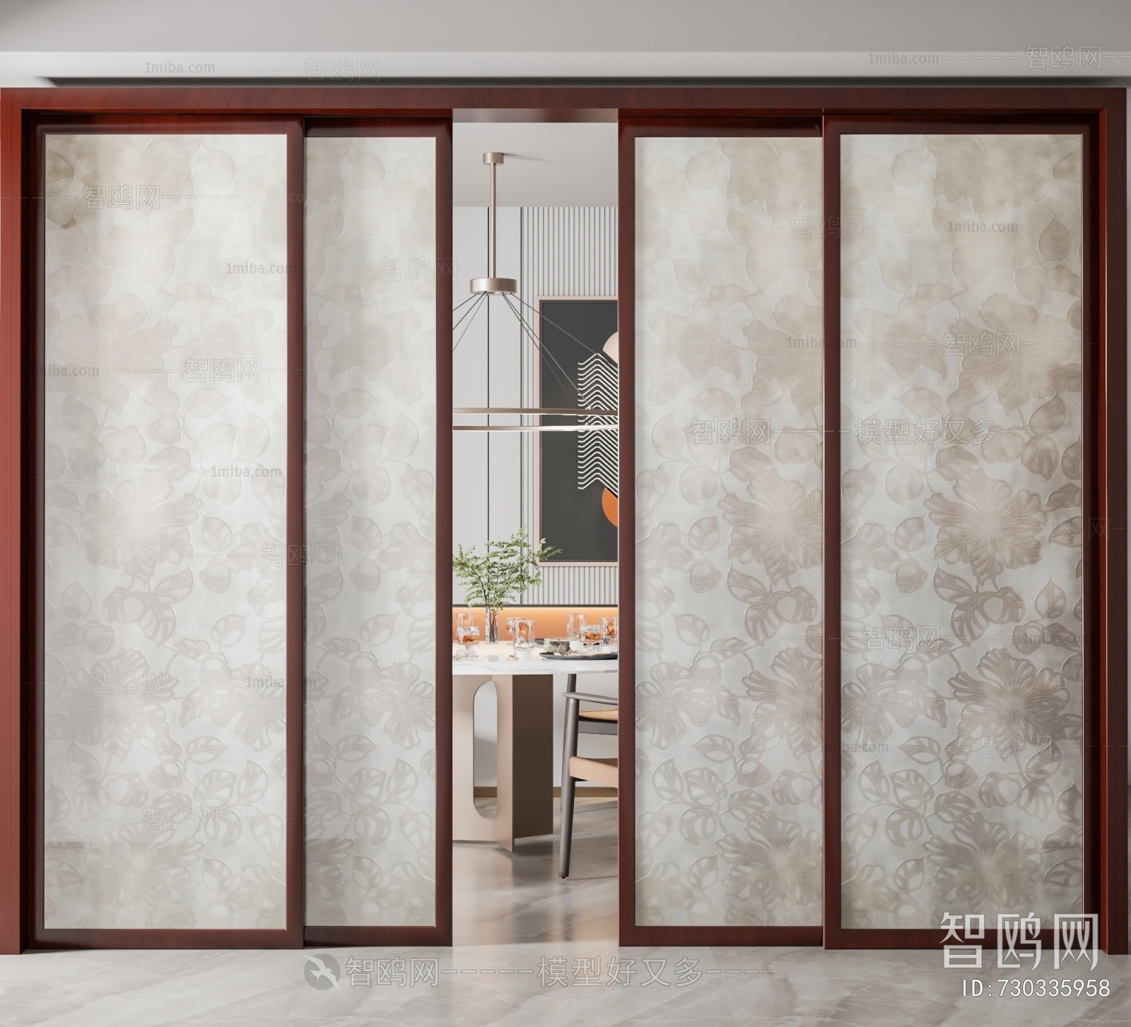 New Chinese Style Sliding Door