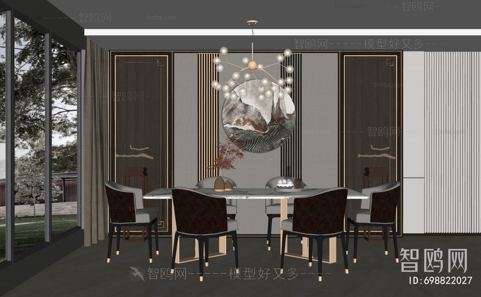 New Chinese Style Dining Room