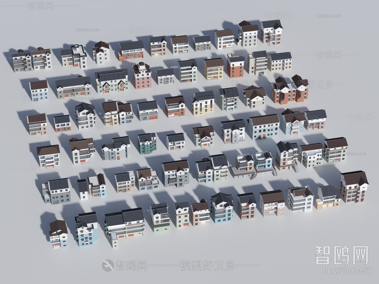 New Chinese Style Architectural Bird's-eye View Planning