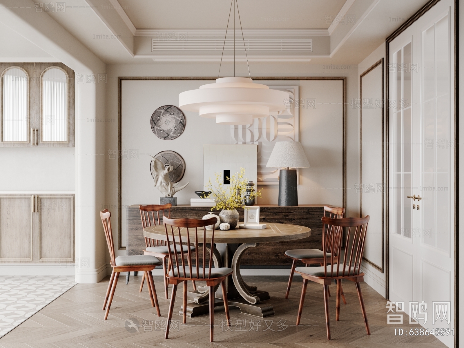 Modern Wabi-sabi Style Dining Room