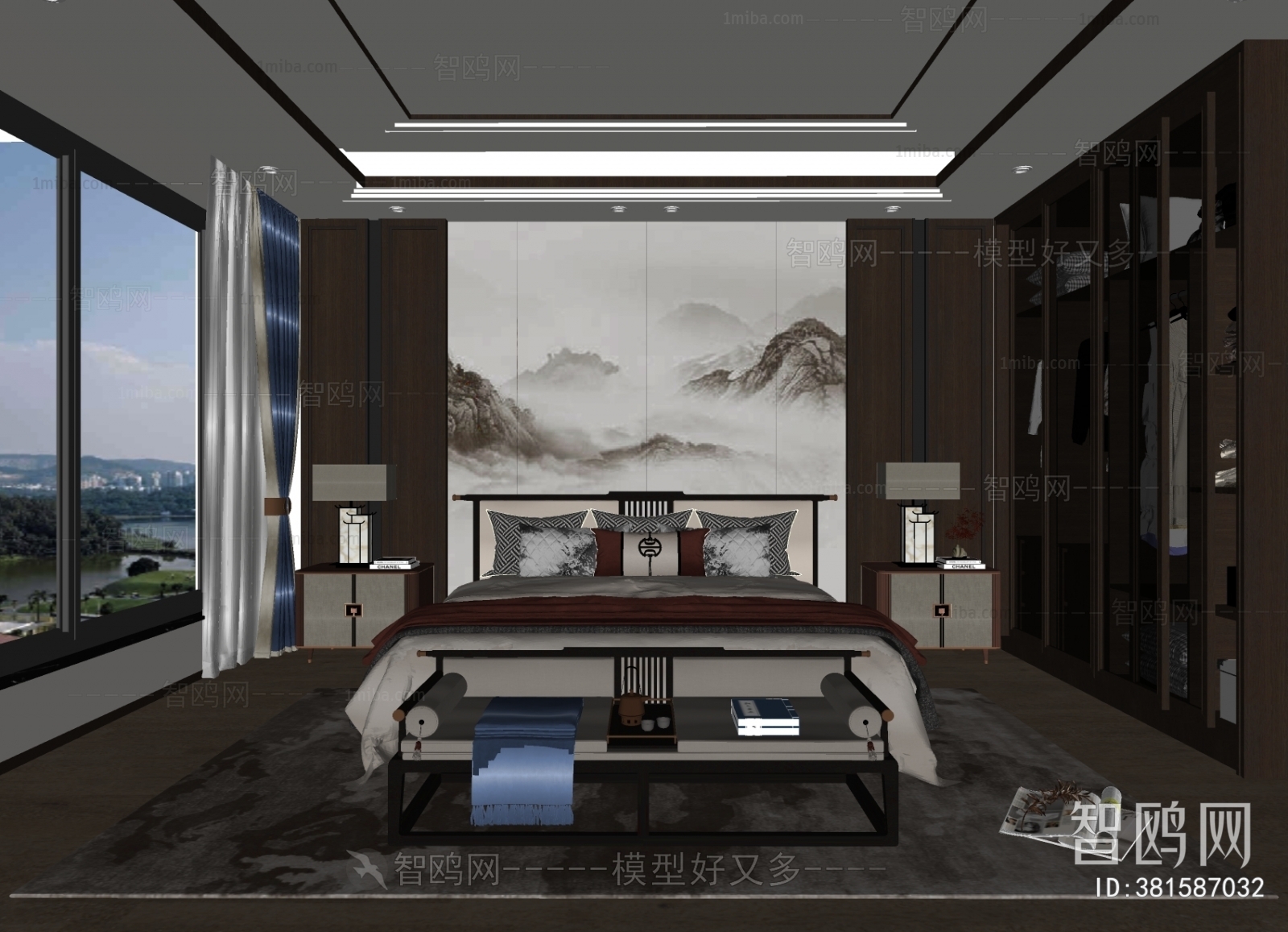 New Chinese Style Bedroom