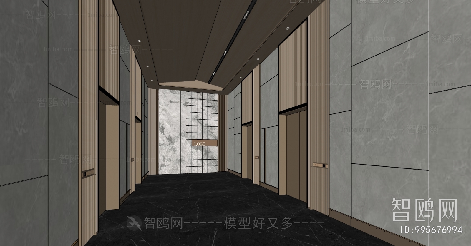 Modern Office Elevator Hall