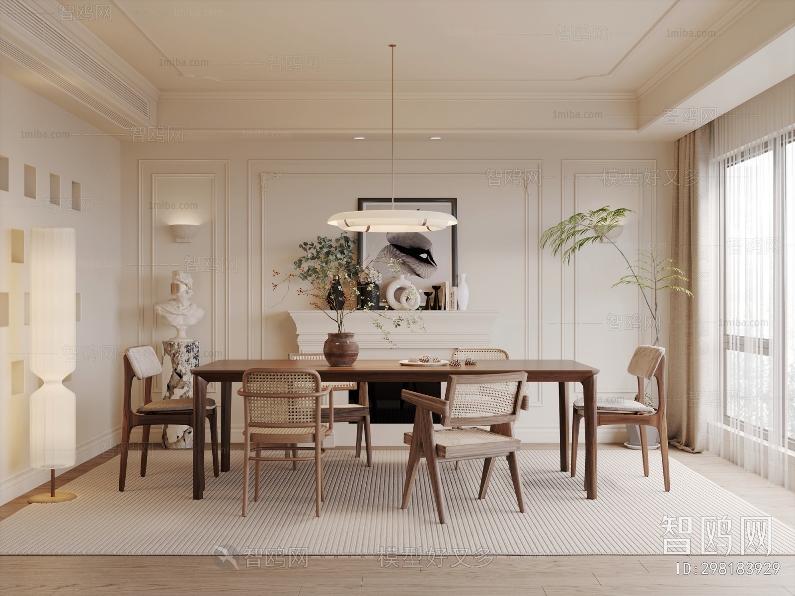 Wabi-sabi Style Dining Room