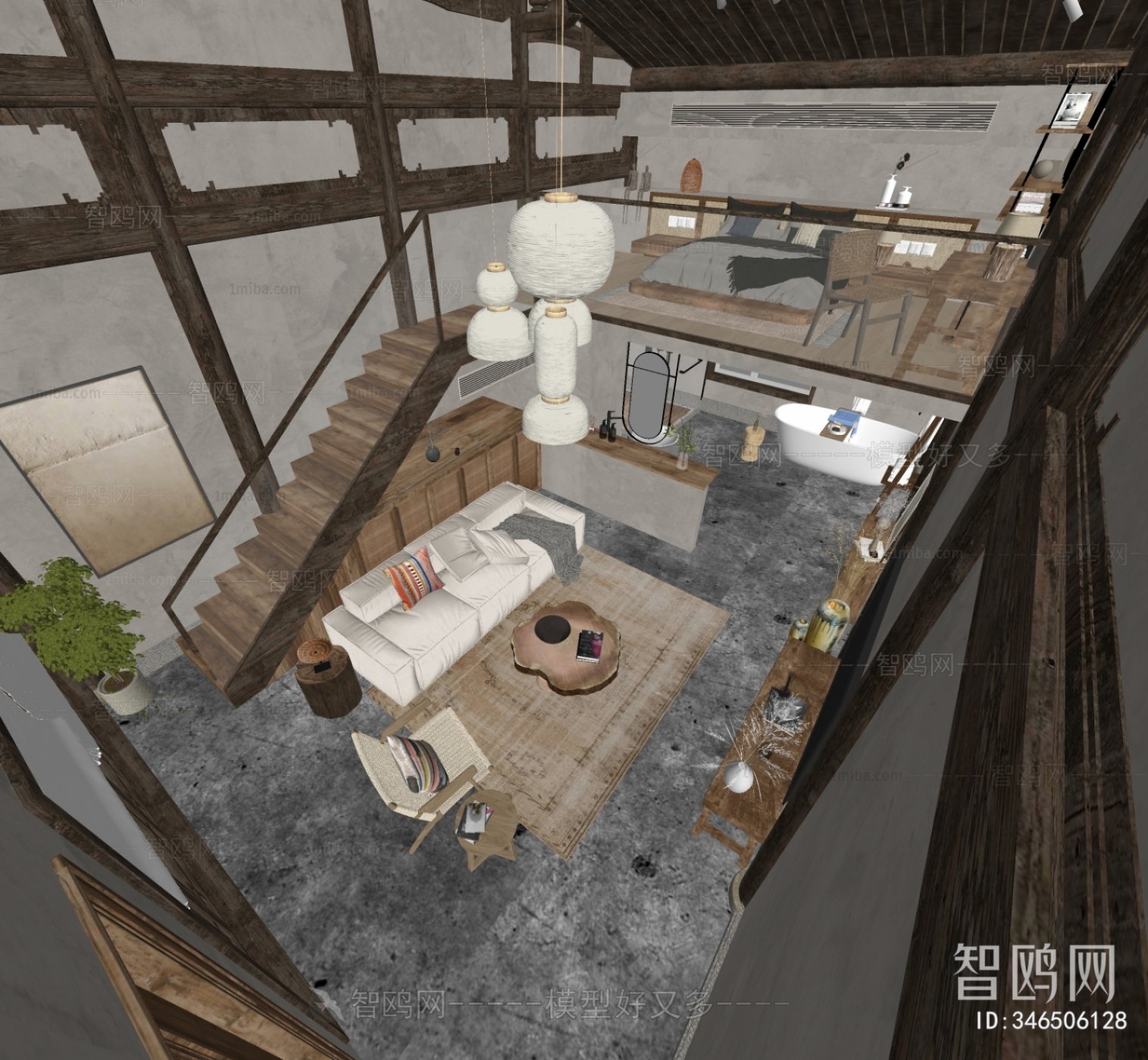 Wabi-sabi Style A Living Room