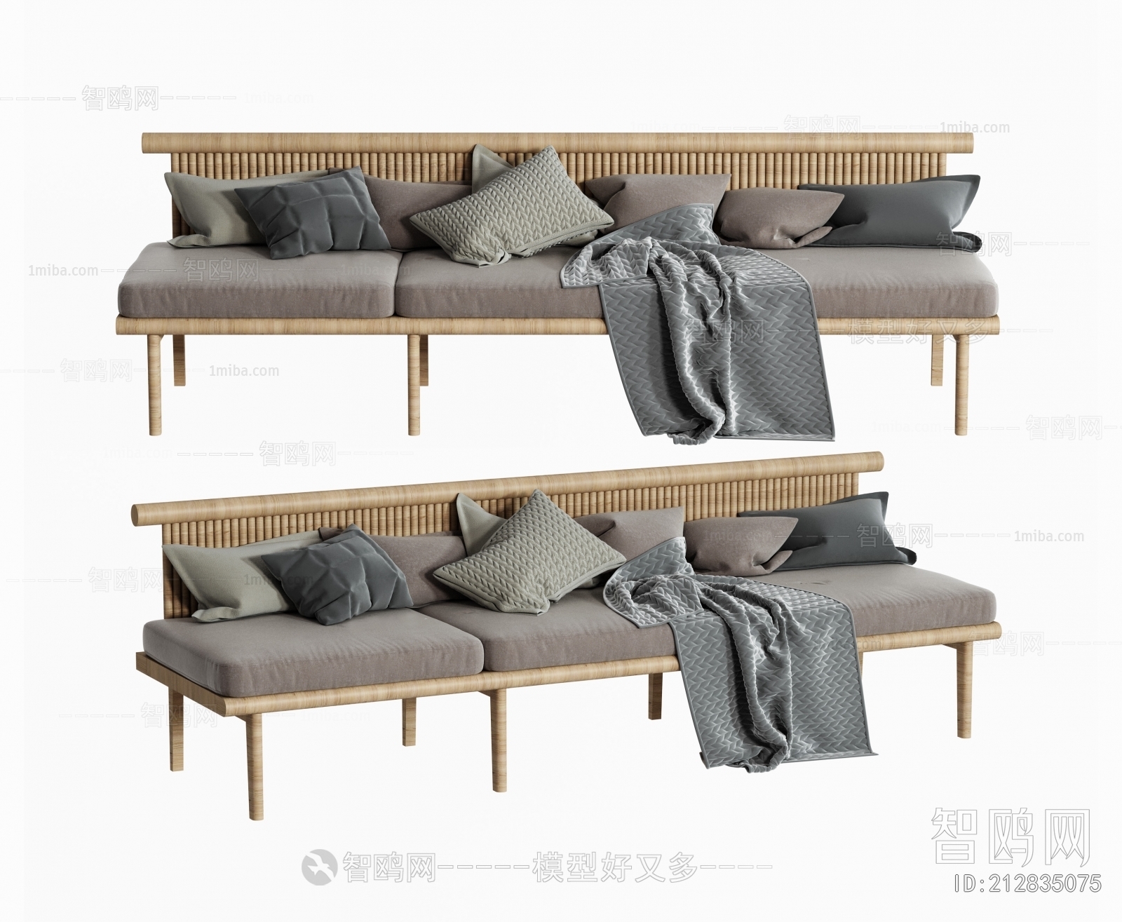 Japanese Style Multi Person Sofa