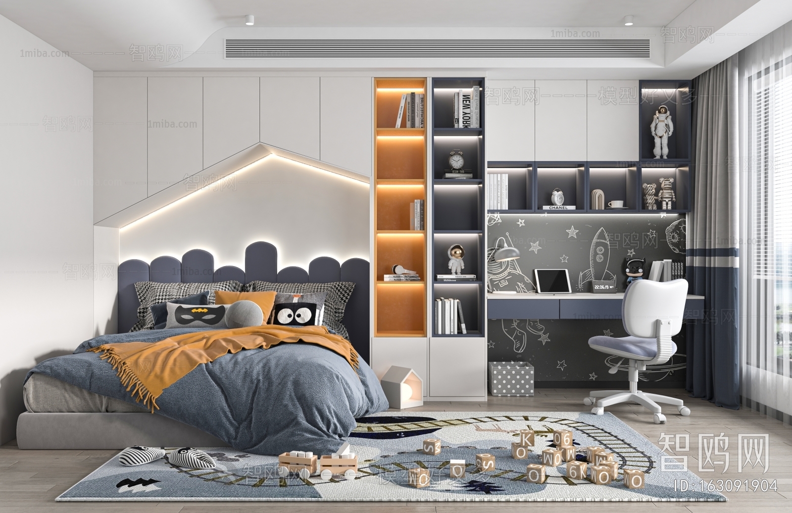 Modern Boy's Room And Son's Room