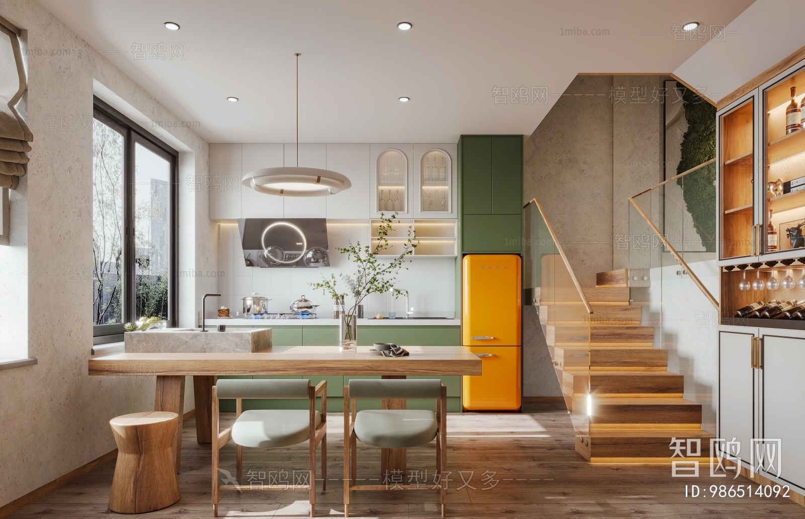 Wabi-sabi Style Dining Room