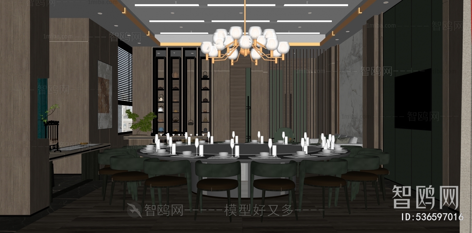 新中式酒店餐厅包厢
